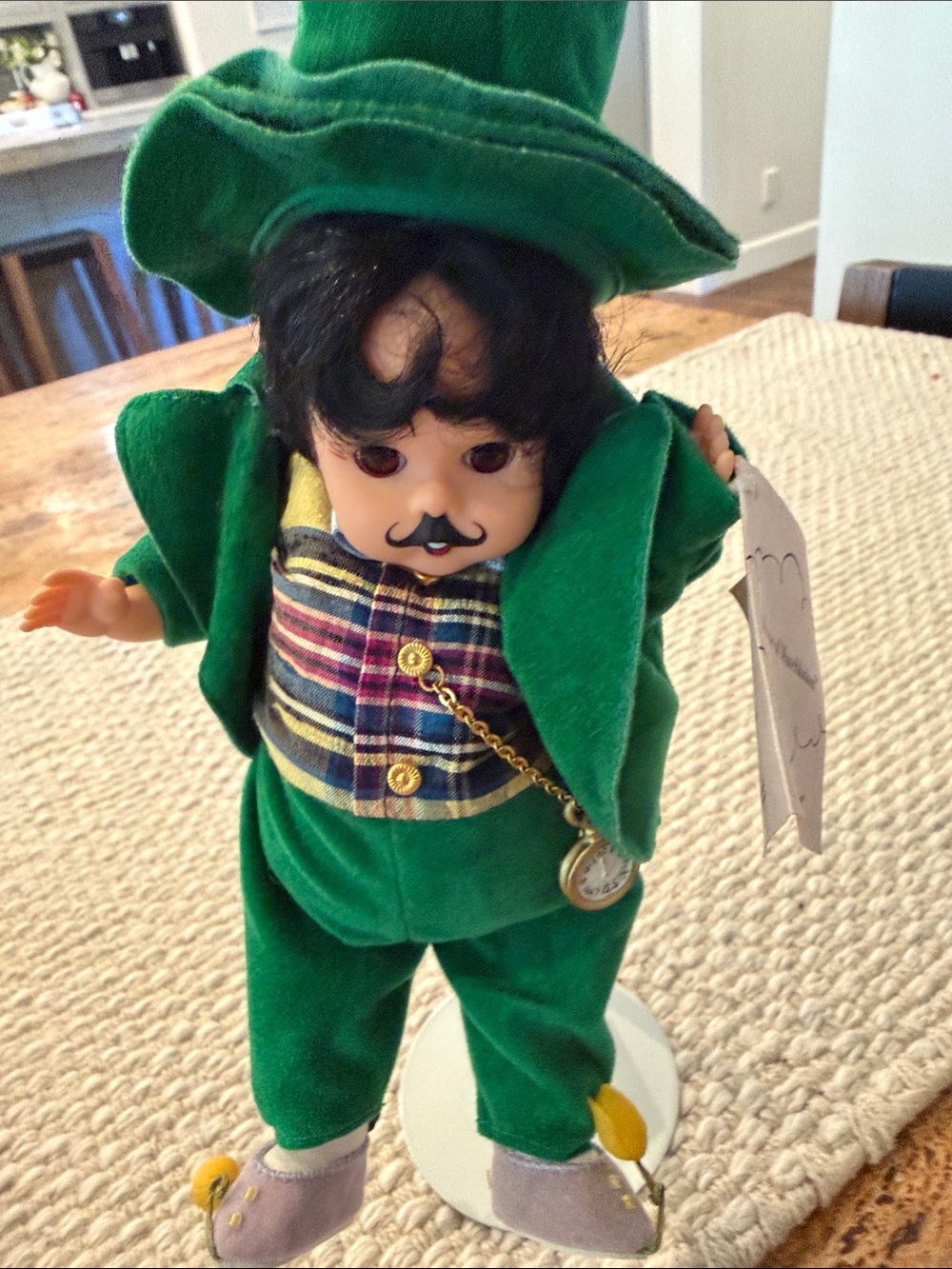 Madame Alexander Green Velvet Leprechaun Doll with Plaid Vest
